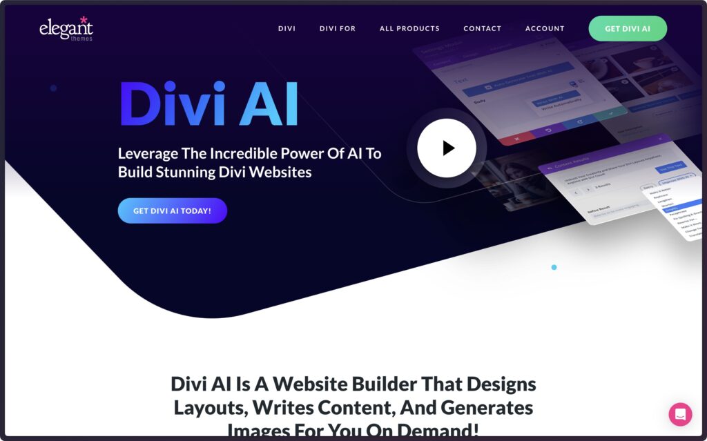 Divi AI website builder review
